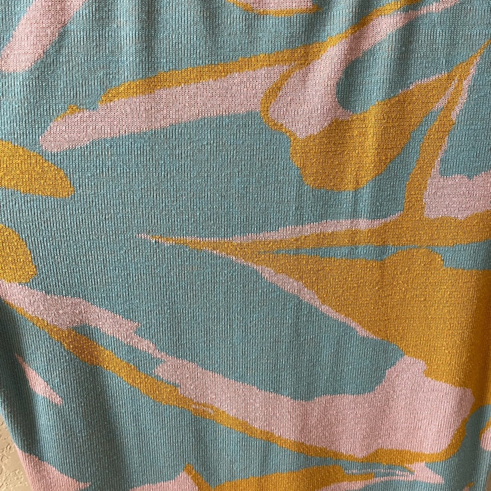 Zara Women’s Jacquard Knit Polo Midi Dress Size S Pink Blue Orange - Picture 12 of 12